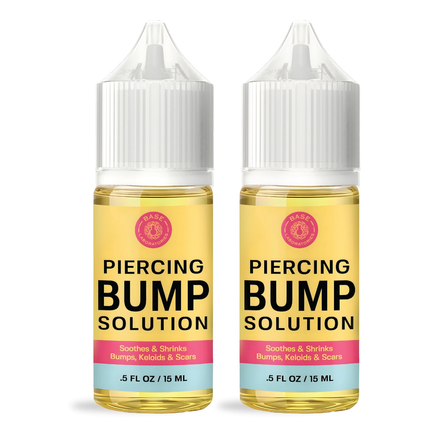 HotBASE LABORATORIES Piercing Bump Solution & Keloid Bump Removal | Soothing Piercing Aftercare for Piercing Bumps & Keloid Scar Removal | Ear & Nose Keloid Bumps Piercing Aftercare Solution Oil | 0.5 oz