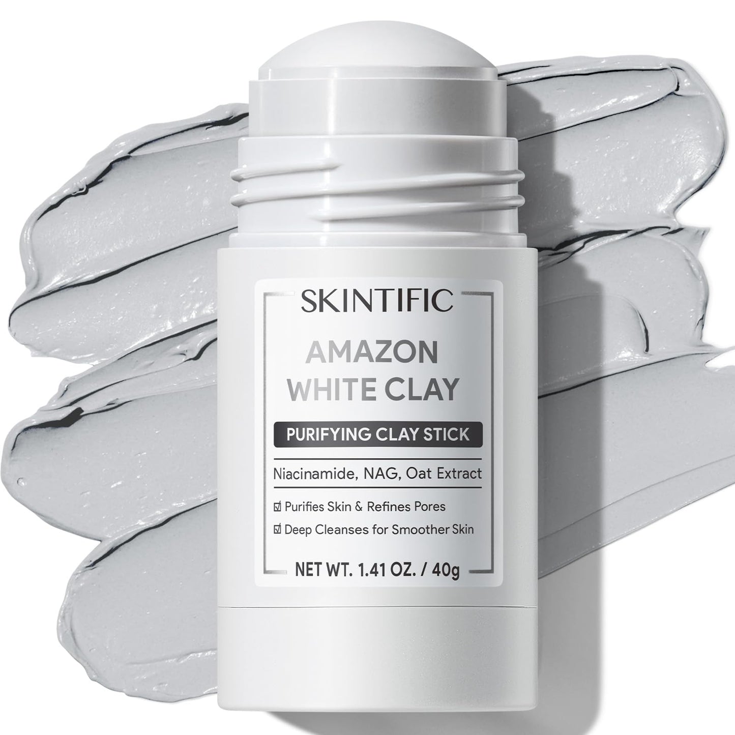 HotSKINTIFIC Deep Pore Cleansing Blackhead Remover Face Mask Stick, Mud Mask with Natural Alaska Volcano Clay, Gentle Exfoliating, Smoothing Skin, Non-Drying, Skincare Facial Mask | Deep Pore Cleansing Mud Mask For Gentle Exfoliating, Smoothing Skin And N