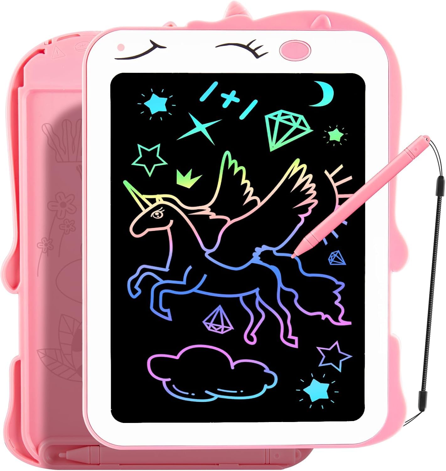 HotTeriph LCD Writing Tablet for Kids, Colorful Toddlers Toys Drawing Board, Educational Kid Toys, Doodle Pad Dinosaur Toy for 3 4 5 6 7 8 Year Old Boys Girls Birthday Party Xmas,8.5inch & Green