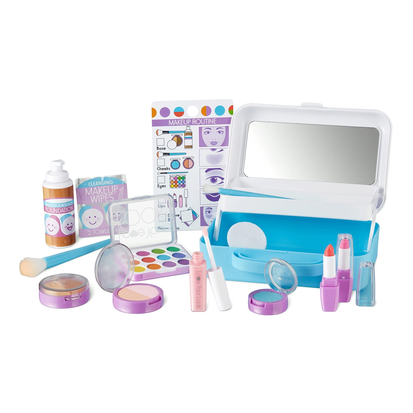 Hot Melissa & Doug Love Your Look Pretend Makeup Kit Play Set – 16 Pieces for Mess-Free Pretend Play (Does NOT Contain Real Cosmetics)
