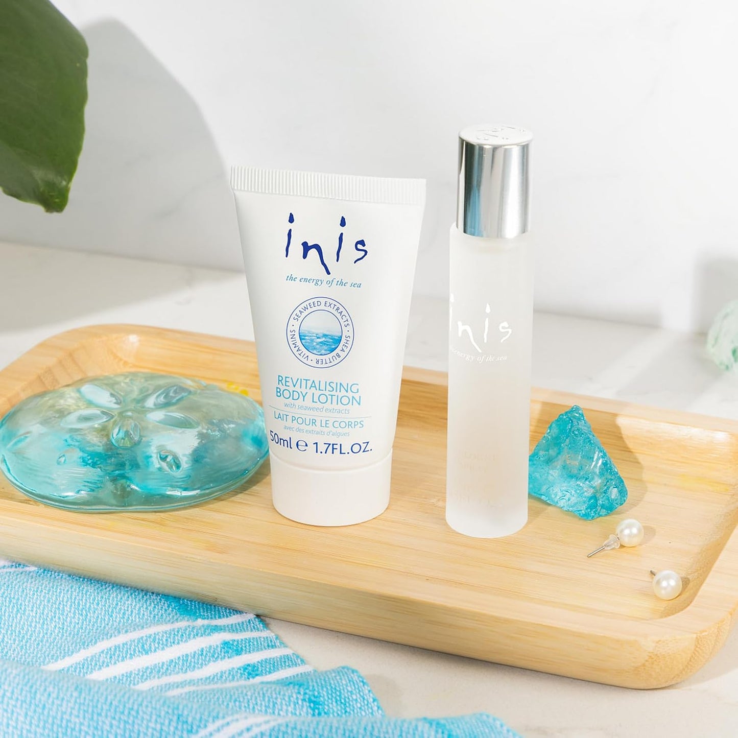 Hot Inis the Energy of the Sea - Body Lotion and Cologne Gift Set | Unisex Travel Size Toiletries with Cologne and Body Lotion, Sample Set, Clean Ocean Fresh Fragrance
