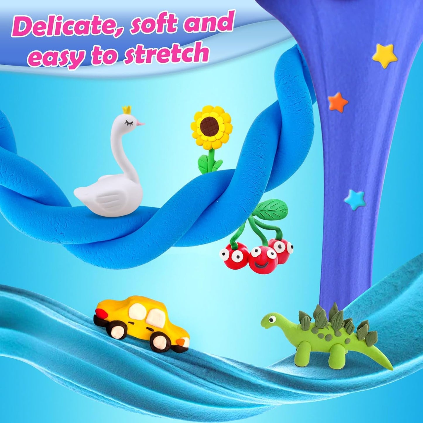 HotESSENSON Air Dry Clay 150 Colors, Modeling Clay for Kids | DIY Molding Magic Clay, Includes Tools, Toys Gifts for Age 3 4 5 6 7 8+ Years Old Boys Girls