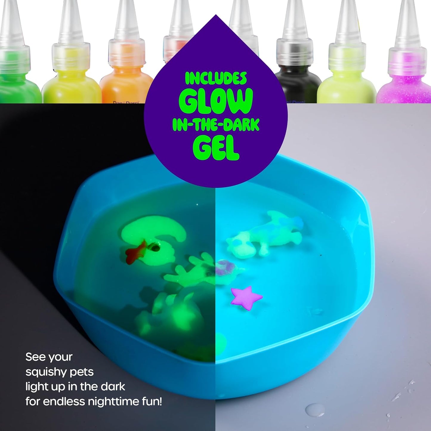 HotDan&Darci Aqua Fairy Water Gel Kit for Kids - Gifts for Girls - Magic Elf Toy Kits - Waters Pets - DIY Squishy Maker Set - Craft for Kids - Make Your Own Squishies Toys Crafts - Gifts for Boys & Girls