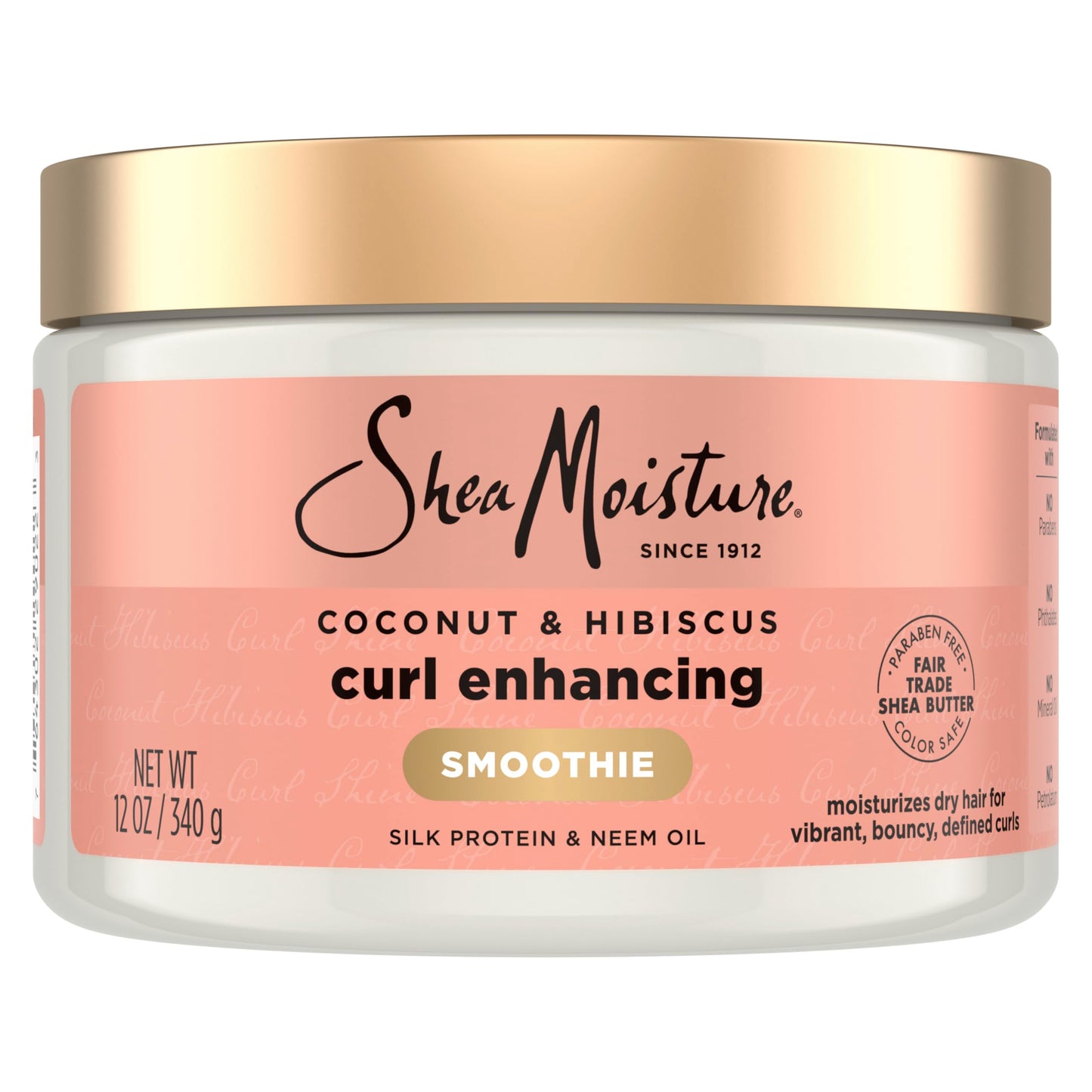 HotSheaMoisture Curl Enhancing Smoothie Hair Cream Coconut and Hibiscus for Thick, Curly Hair Sulfate Free and Paraben Free Curl Cream 20 oz