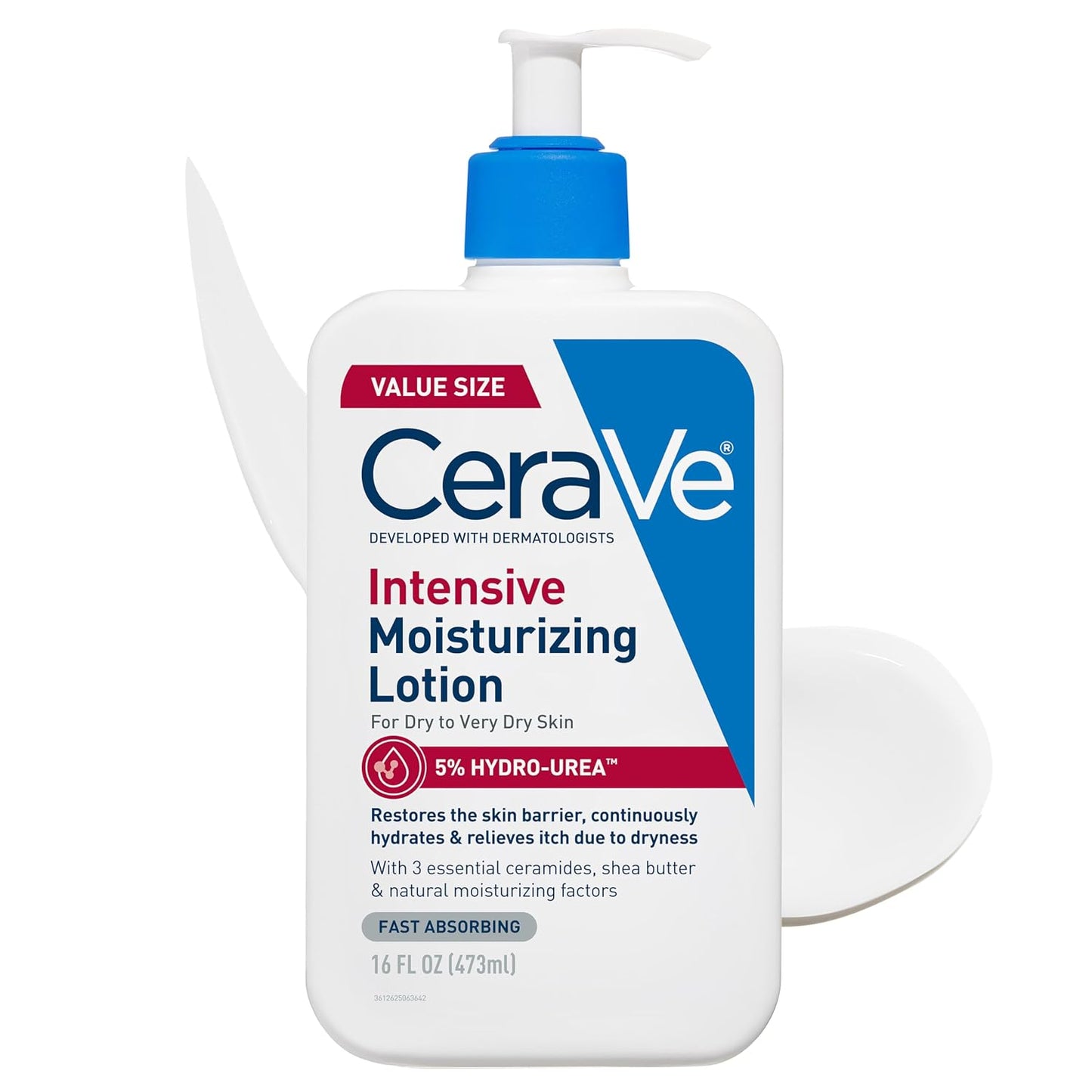 HotCeraVe Intensive Moisturizing Lotion, Hydro-Urea + Shea Butter, Body Lotion For Dry Skin, Relieves Signs Of Extra Dry Skin, Non Greasy Hydrating Cream For Rough, Tight, Red & Itchy Skin, 16oz