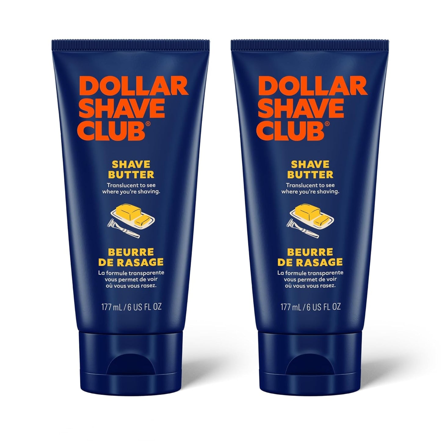 HotDollar Shave Club | Shave Butter 6 ounce (2 Pack) | Translucent Shaving Cream for Sensitive Skin