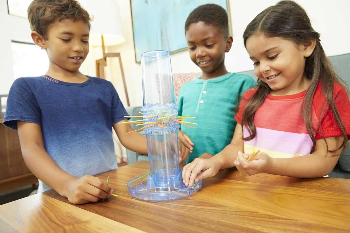 Hot Mattel KerPlunk Kids Game, Easy-to-Learn Family Game for 2 to 4 Players, Don't Let The Marbles Fall
