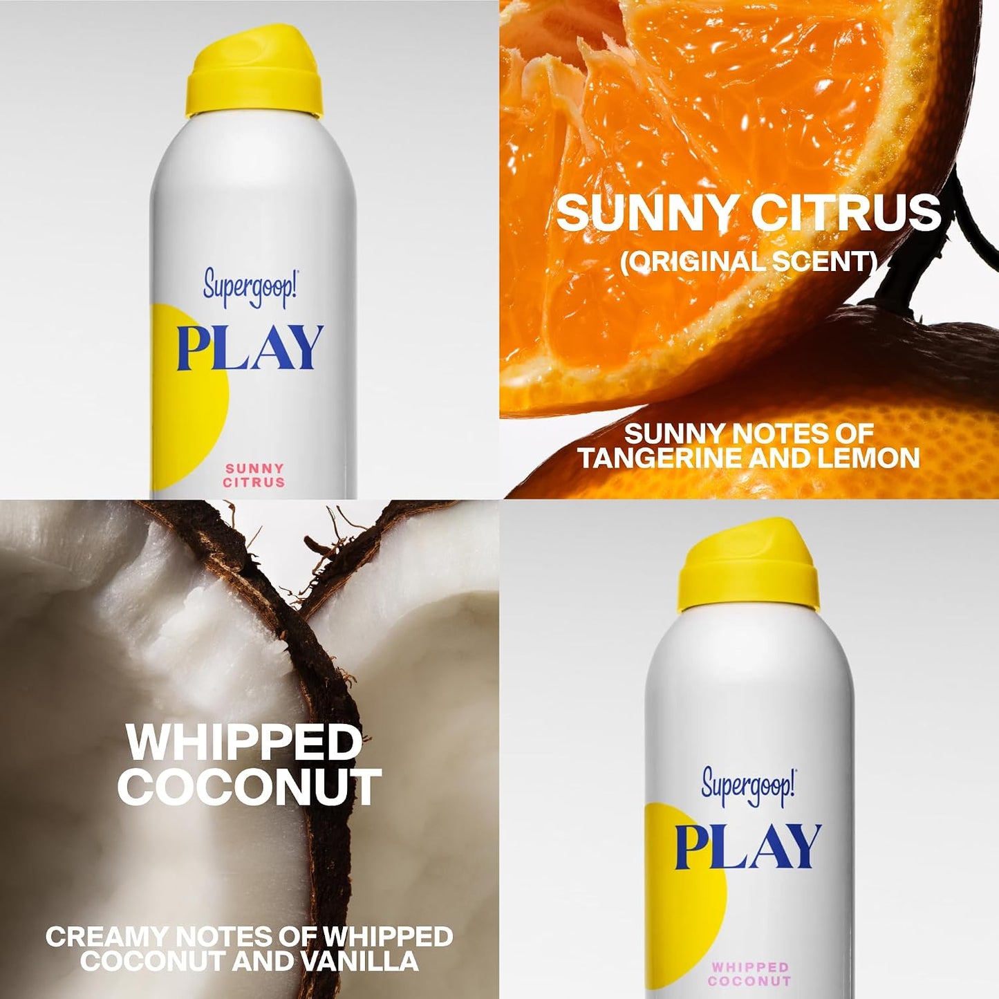 HotSupergoop! PLAY Antioxidant Body Mist w/Vitamin C - 6 fl oz - SPF 50 PA++++ Broad Spectrum Sunscreen - Body Spray - Great for Active Days - Sunny Citrus