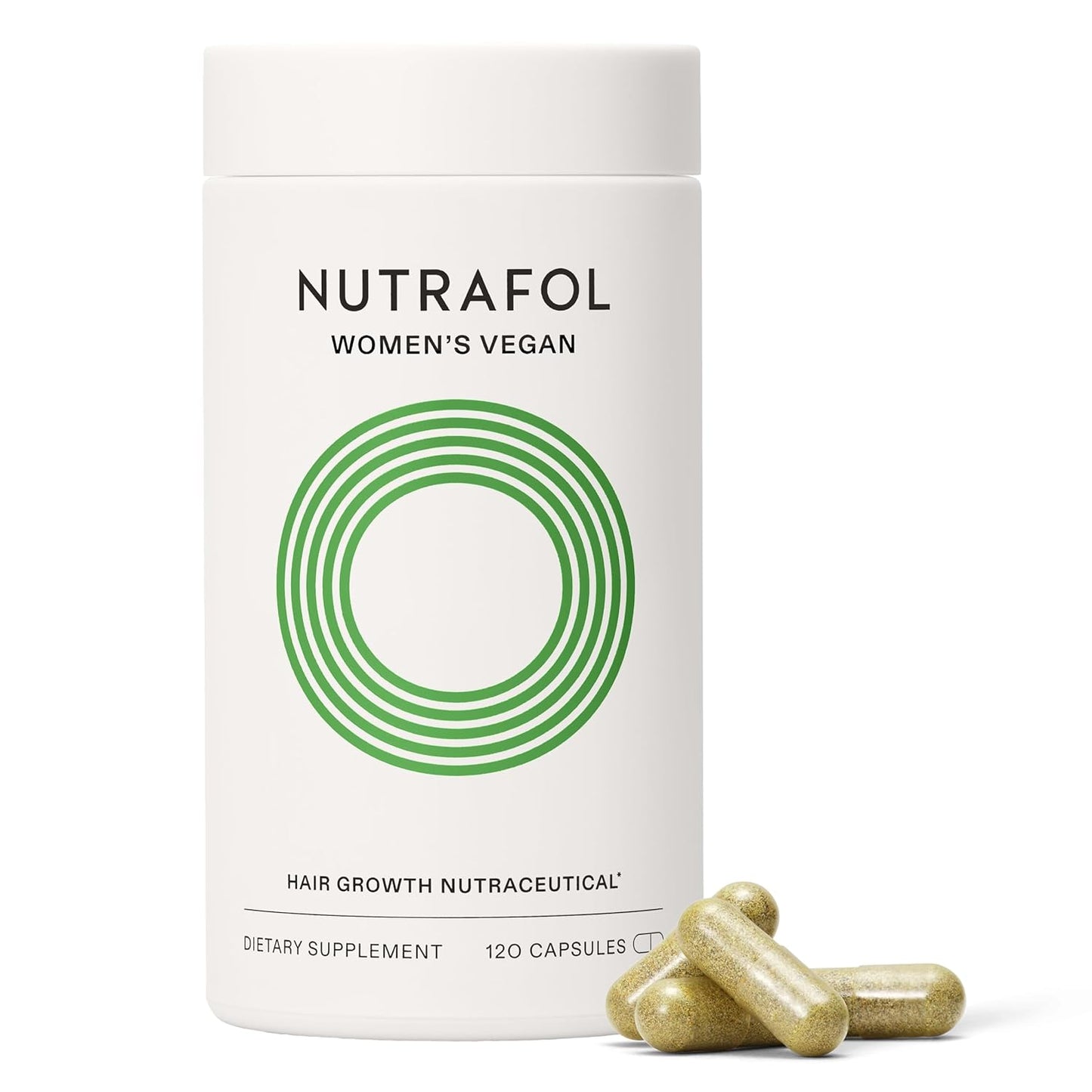 HotNutrafol Women's Hair Growth Supplements, for Women 18-44 Years Old, Clinically Tested for Visibly Thicker, Stronger Hair, 100% Vegan Ingredients, Dermatologist Recommended - 1 Month Supply