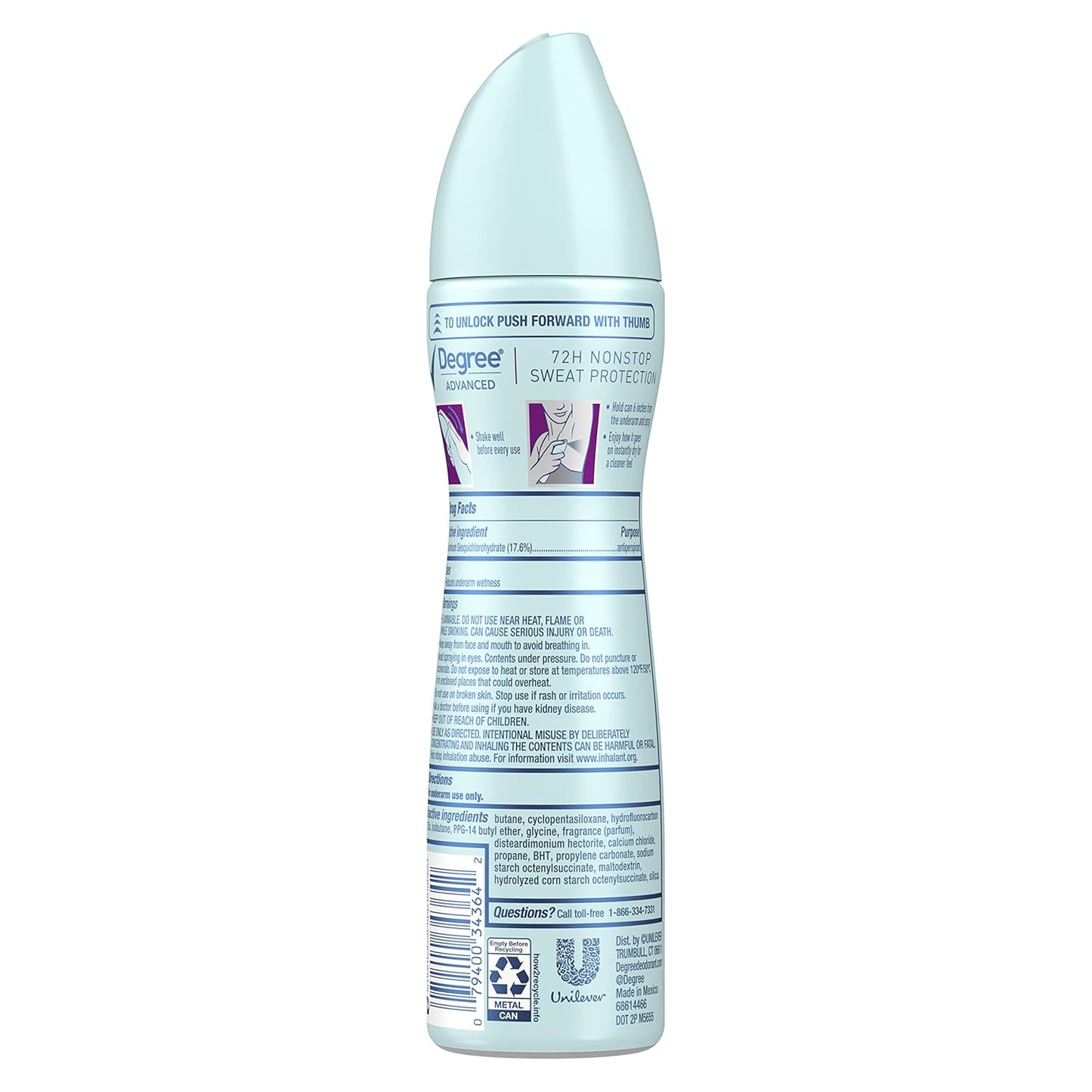 HotDegree Women Antiperspirant Deodorant Dry Spray Sexy Intrigue, 3.8 Ounce (Pack of 4)