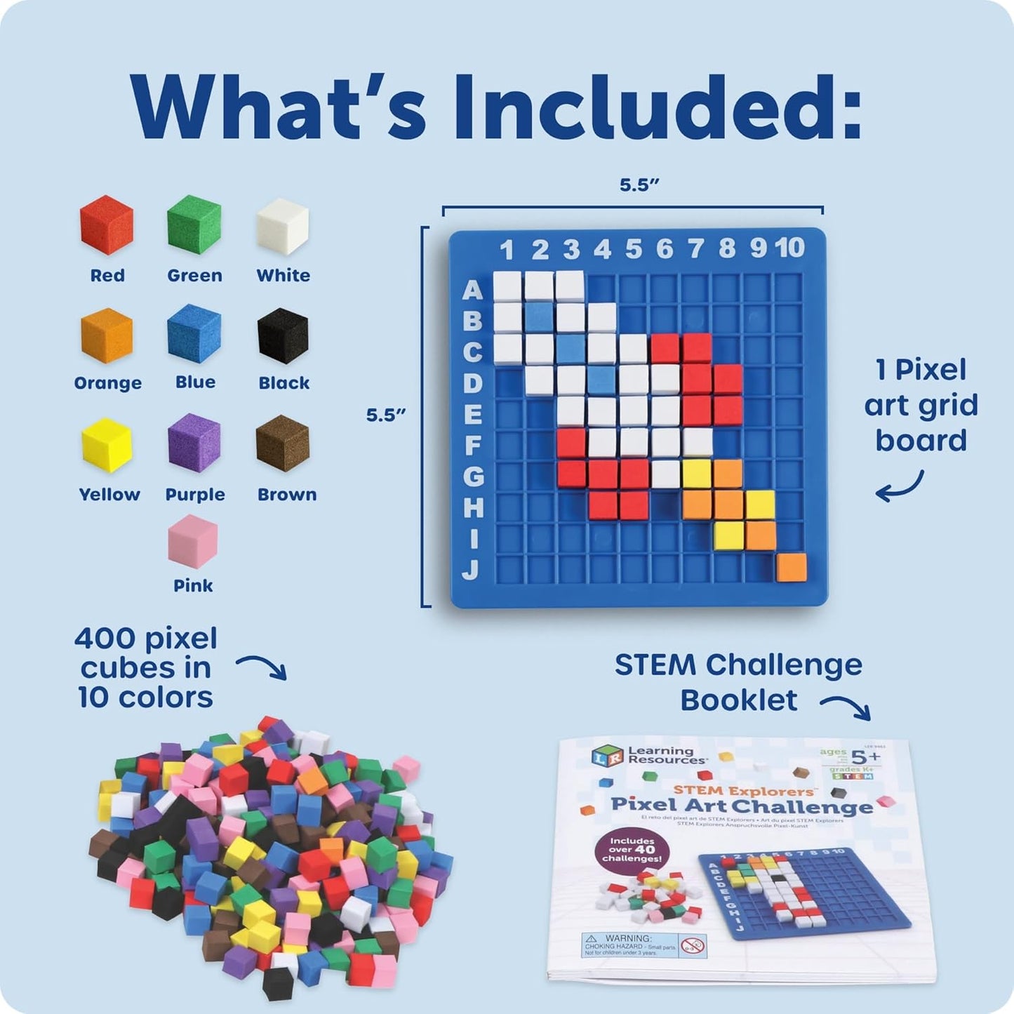 HotLearning Resources STEM Explorers Pixel Art Challenge