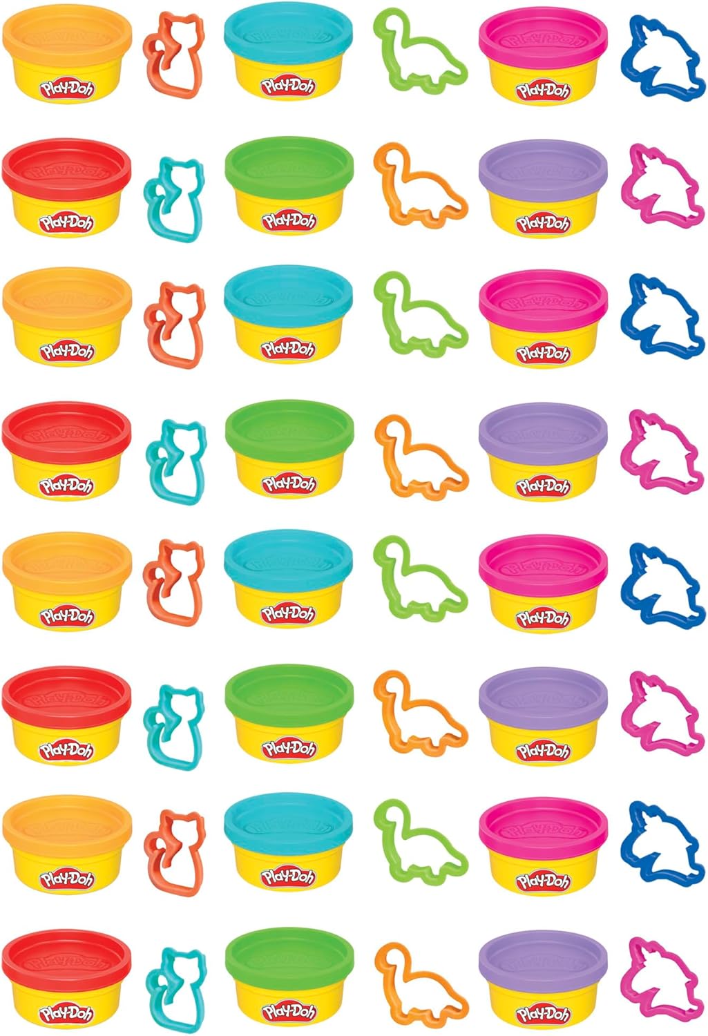 Hot Play-Doh Party Favor Pack, Bulk 24 Pack of Modeling Compound with Cutters, Classroom Supplies for Arts & Crafts, Birthday Gifts & Prize Toys for Kids, Ages 3+ (Amazon Exclusive)