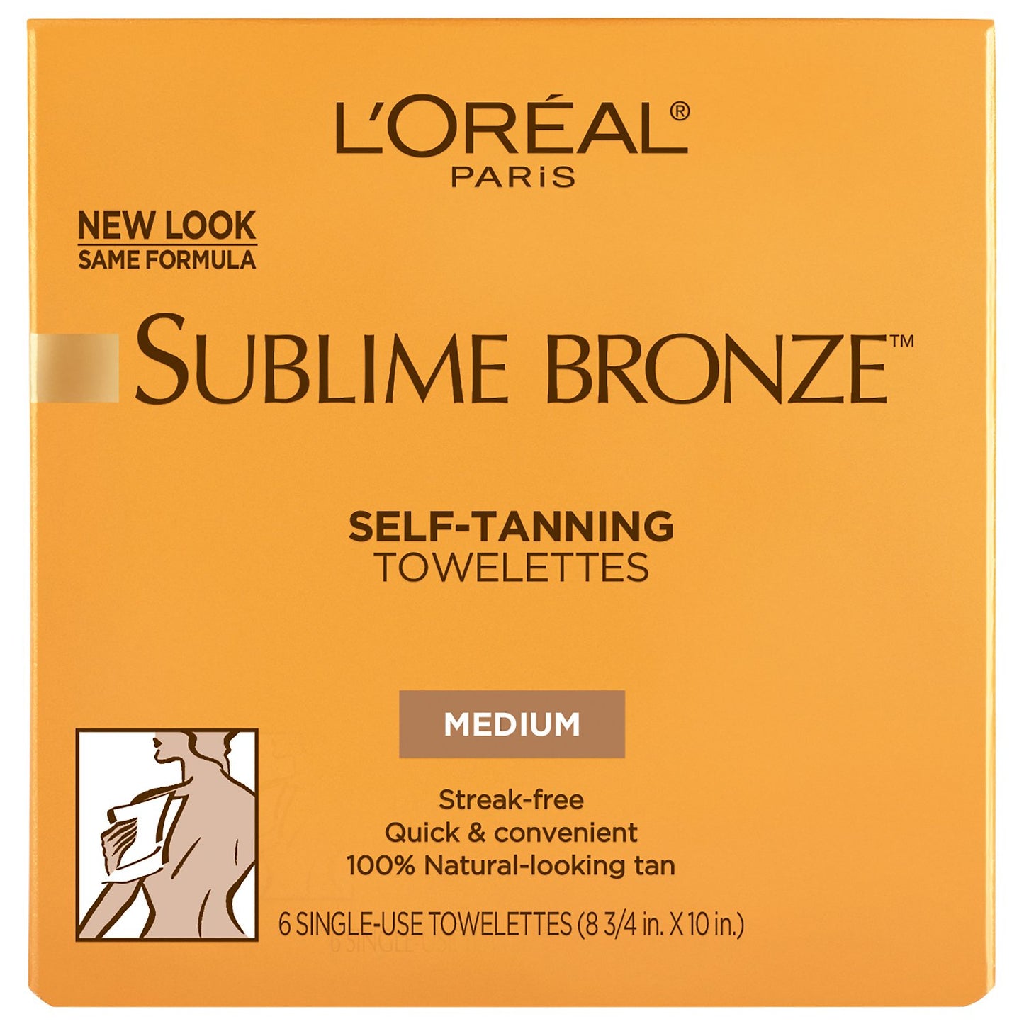 HotL'Oreal Paris Sublime Bronze Self Tanning Towelettes, Streak-Free, Natural Looking Tan, 6 ct