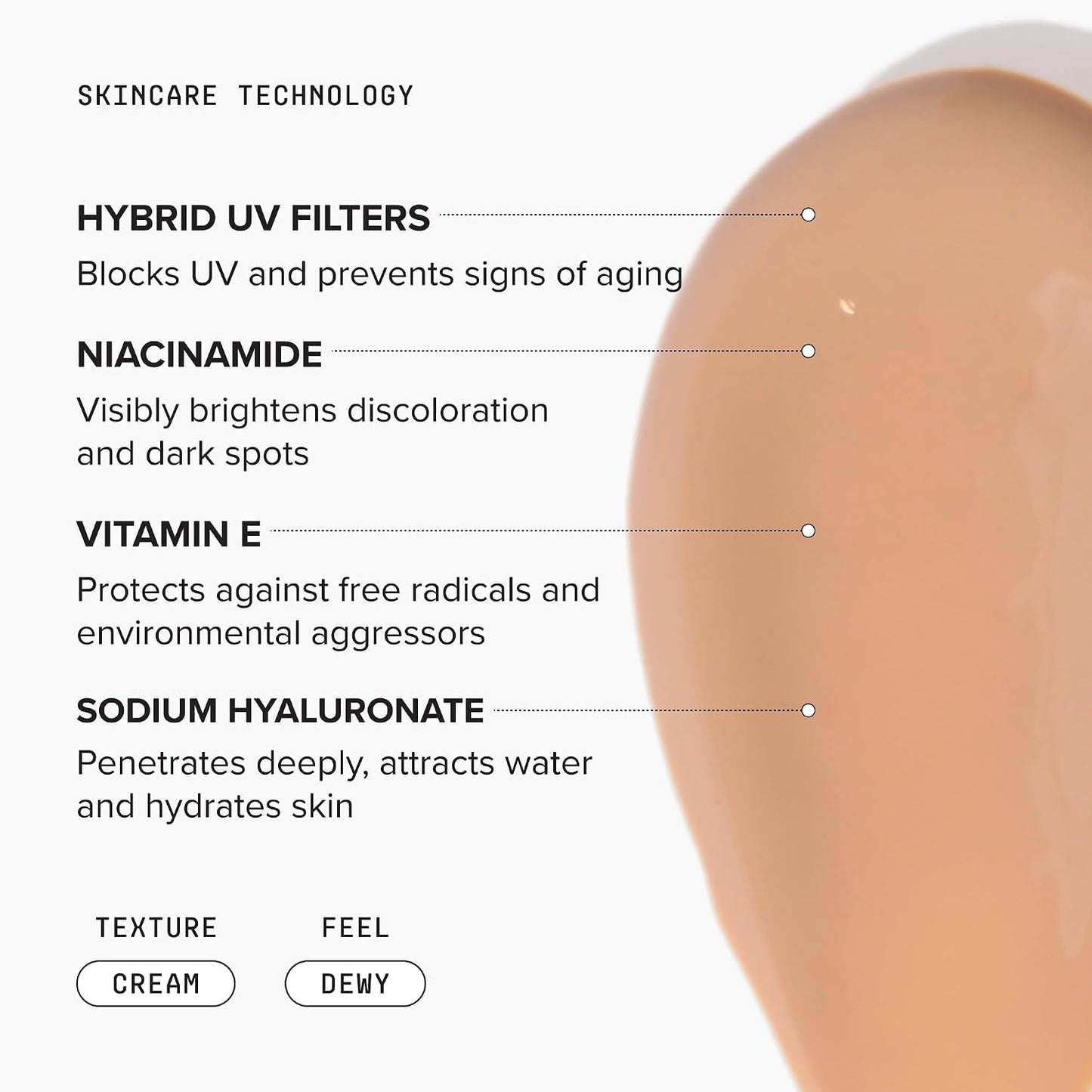 HotDRMTLGY Universal Tinted Moisturizer SPF 46 – Hydrating Dewy Tinted Sunscreen for Face with Zinc Oxide & Octinoxate – Niacinamide & Hyaluronic Acid – Broad Spectrum Lightweight Daily SPF, 1.7 oz
