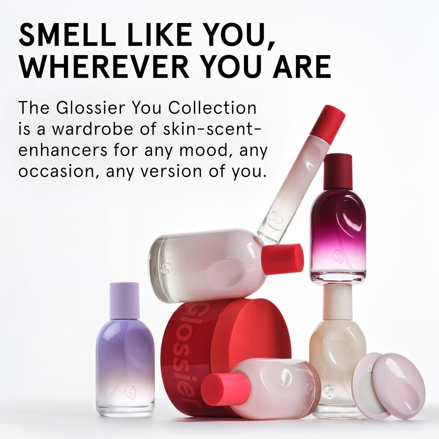 Hot Glossier You Eau de Parfum, Unisex Skin-Scent Enhancer, 50 ml | Warm, Musky & Spicy, Pink Pepper, Iris & Ambrox Base Notes, Smells Different on Everyone, Layer & Mix to Match Your Mood