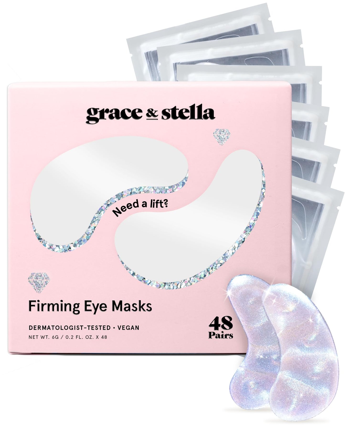 Hotgrace & stella Retinol Under Eye Patches for Puffy Eyes & Dark Circles - Restoring Gel Under Eye Masks with Hyaluronic Acid - Birthday Gifts for Women, Bachelorette Party Favors (Purple, 24 Pairs)