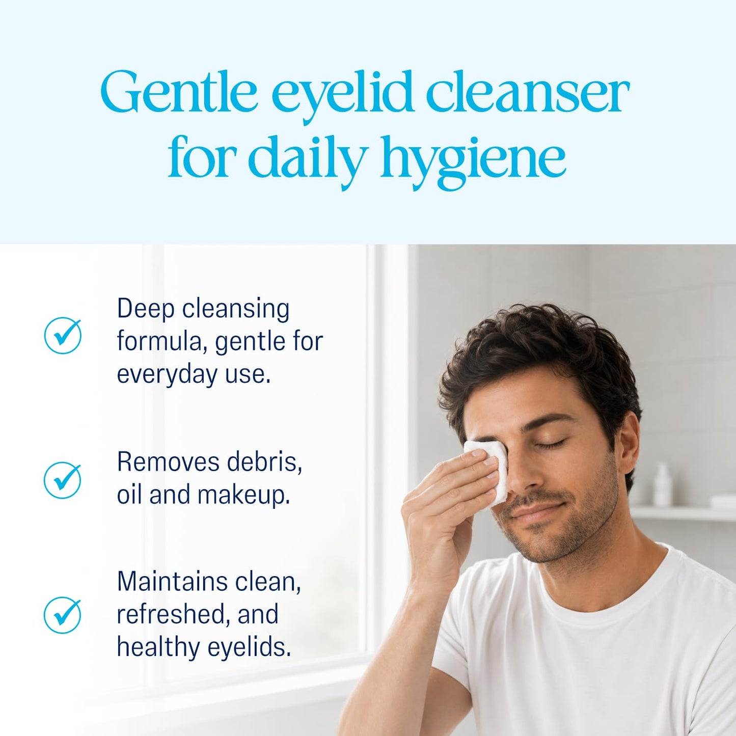 HotOCuSOFT Lid Scrub Original Foaming Eyelid Cleanser - Mild Instant Foaming Eyelid & Eyelash Cleanser - Daily Eyelid Wash to Remove Oil, Dust, Pollen & Eye Makeup - 7.25 fl oz