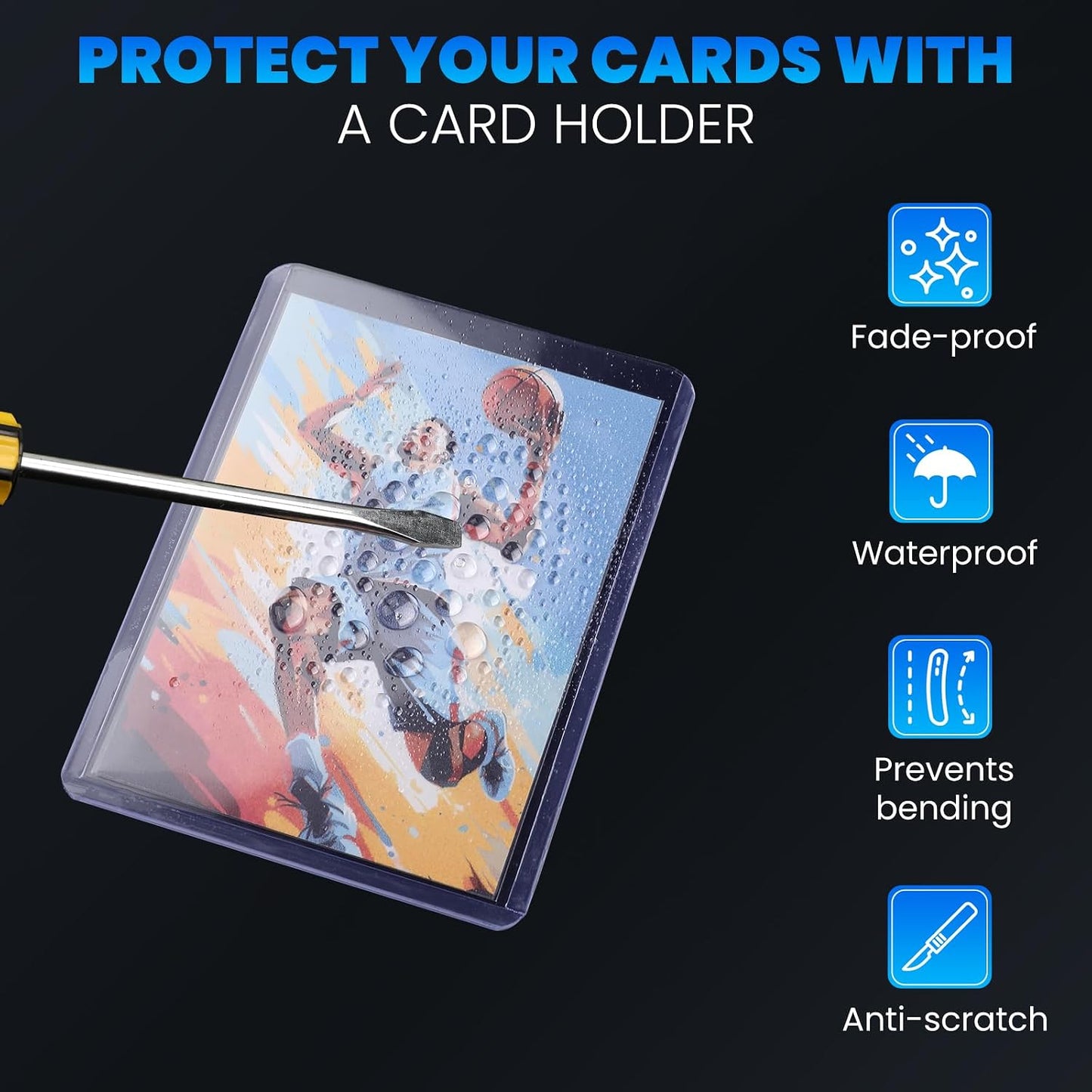 Hot 200 Card Sleeves Top Loaders for Cards, 3" x 4" Hard Plastic Toploaders, Baseball Card Protectors, Trading Card Holder for Football Sports Cards (100 Toploaders + 100 Penny Sleeves)