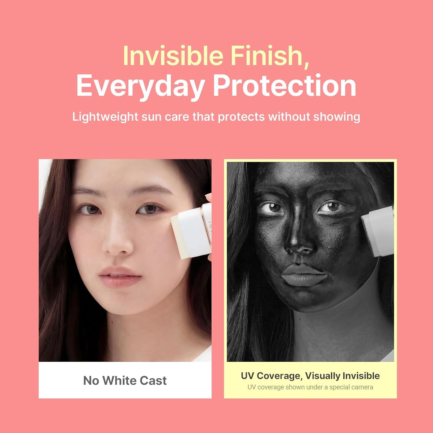 HotKAHI Airy Fit Sun Stick S - SPF 50+ Triple Functional Broad Spectrum Face Sunscreen Stick - Waterproof, Sweatproof & Sandproof - Ultra-Lightweight & Non-Greasy Sun Shield - Korean Skin Care 0.45 oz