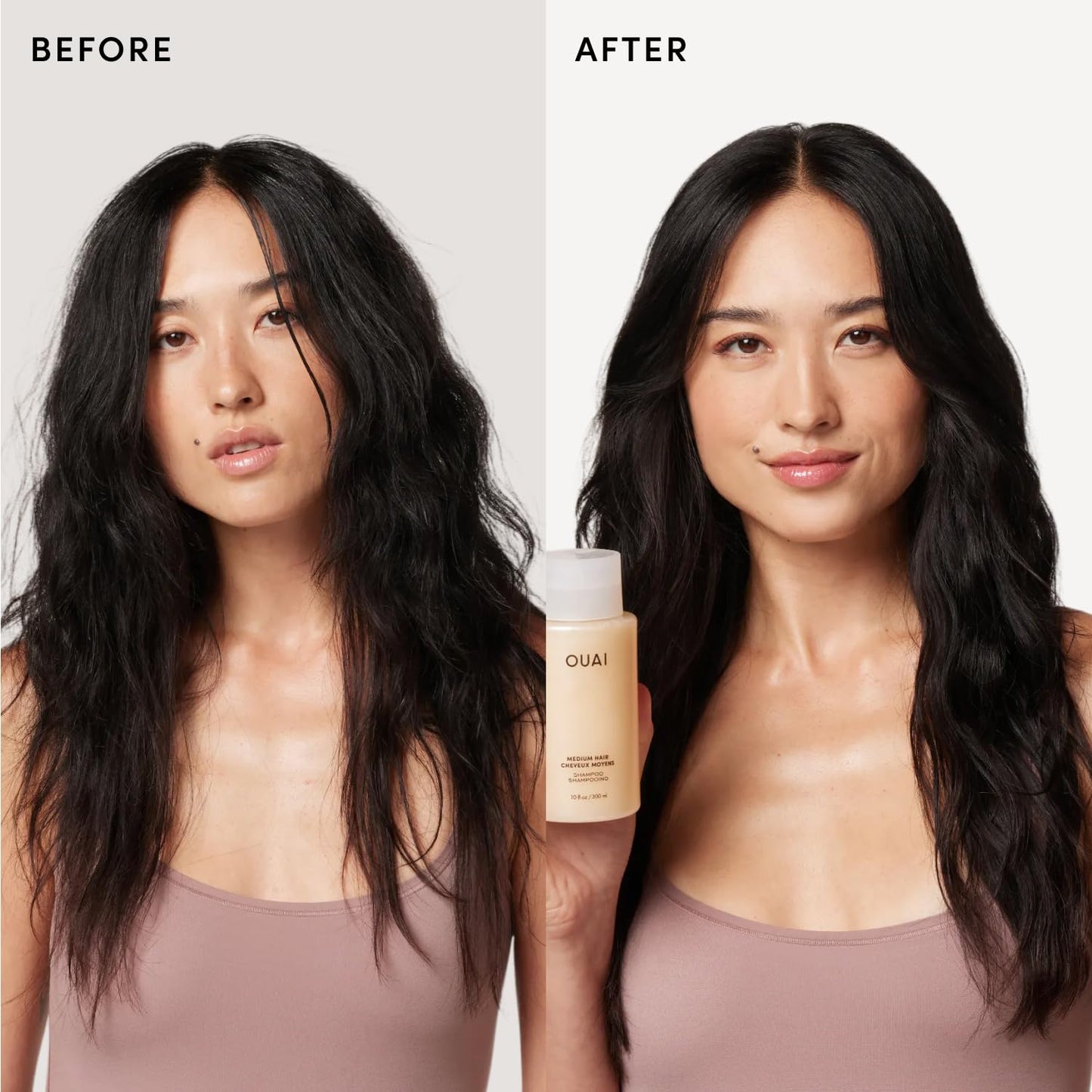HotOUAI Medium Hair Shampoo and Conditioner Set - Sulfate-Free Shampoo and Conditioner for Women & Men - Made with Keratin, Shea Butter & Avocado Oil - Free of Parabens & Phthalates (10 Fl Oz)