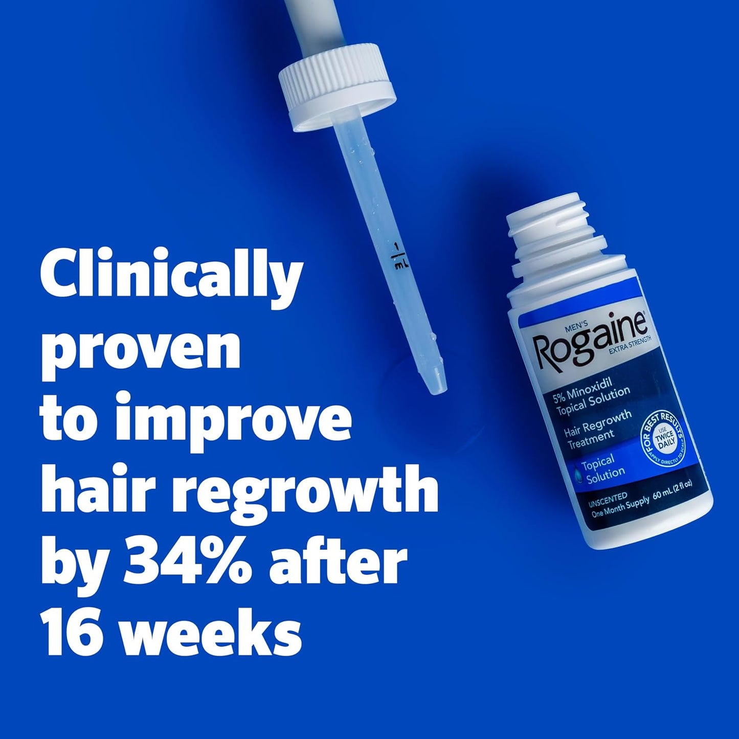 HotMen's Rogaine Extra Strength 5% Minoxidil Solution, 3 Mo Supply, 3x 2 Fl Oz