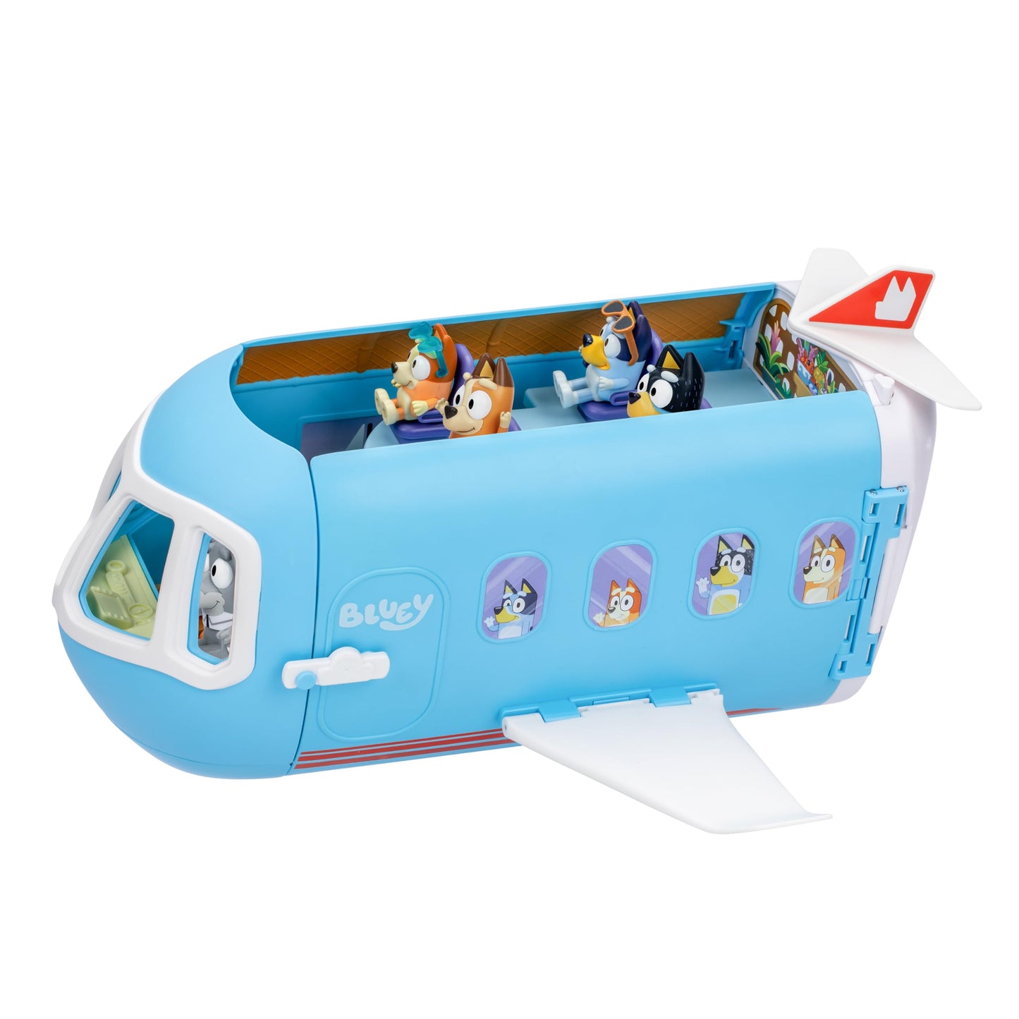 HotBluey and Bingo Supermarket Playset, Escalator & Sounds, 15 Pieces | 3 interactive levels, rooftop café, 24 sound effects, exclusive Bingo & Bluey figures; pretend play for kids ages 3+