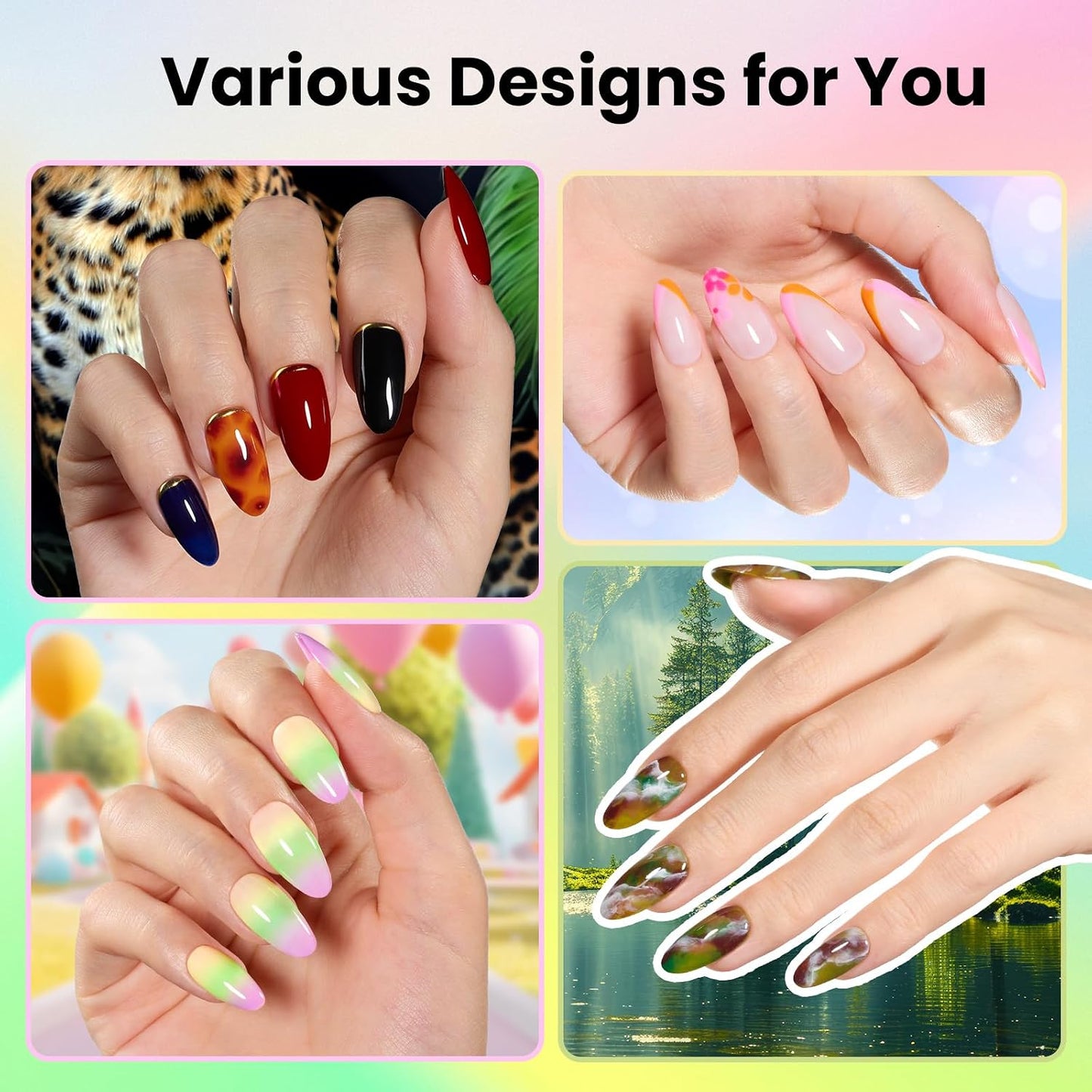 HotBeetles Gel Nail Polish Kit with U V Light - 80Pcs 55 Colors Gel Nail Kit | Color Enchantment with Everything Base Top Coat Beginner Starter at Home Nails Kit Manicure DIY Salon Tools Gifts for Women