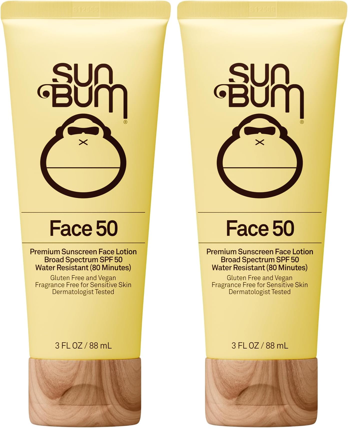 HotSun Bum Original SPF 50 Sunscreen Face Lotion - Broad Spectrum Moisturizing Facial Sunscreen with Vitamin E - Travel Size - 3 oz