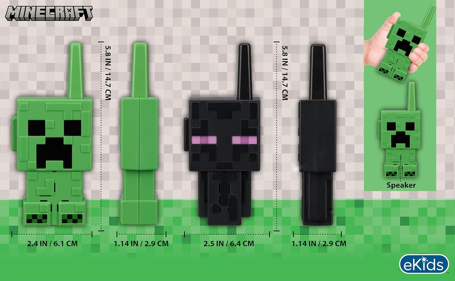 Hot Minecraft Walkie Talkies for Kids, Indoor and Outdoor Toys | Static Free and Extended Range