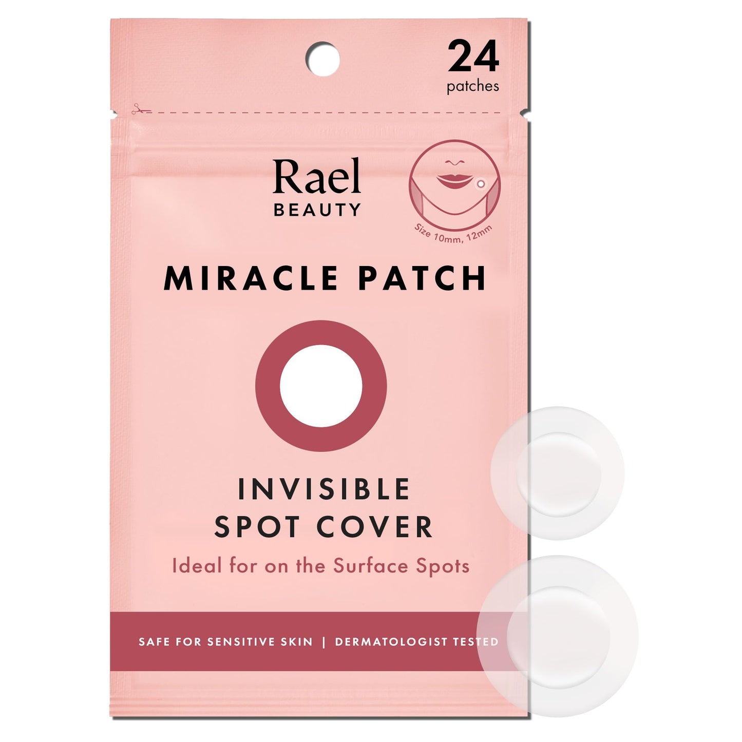 HotRael Miracle Invisible Spot Cover Hydrocolloid Acne Pimple Patches (96 Ct) | Ultra-Thin Patch for Face, Absorbs Fluid From Blemishes, Facial Sticker, Korean Skin Care, Pore Care, 2 Sizes