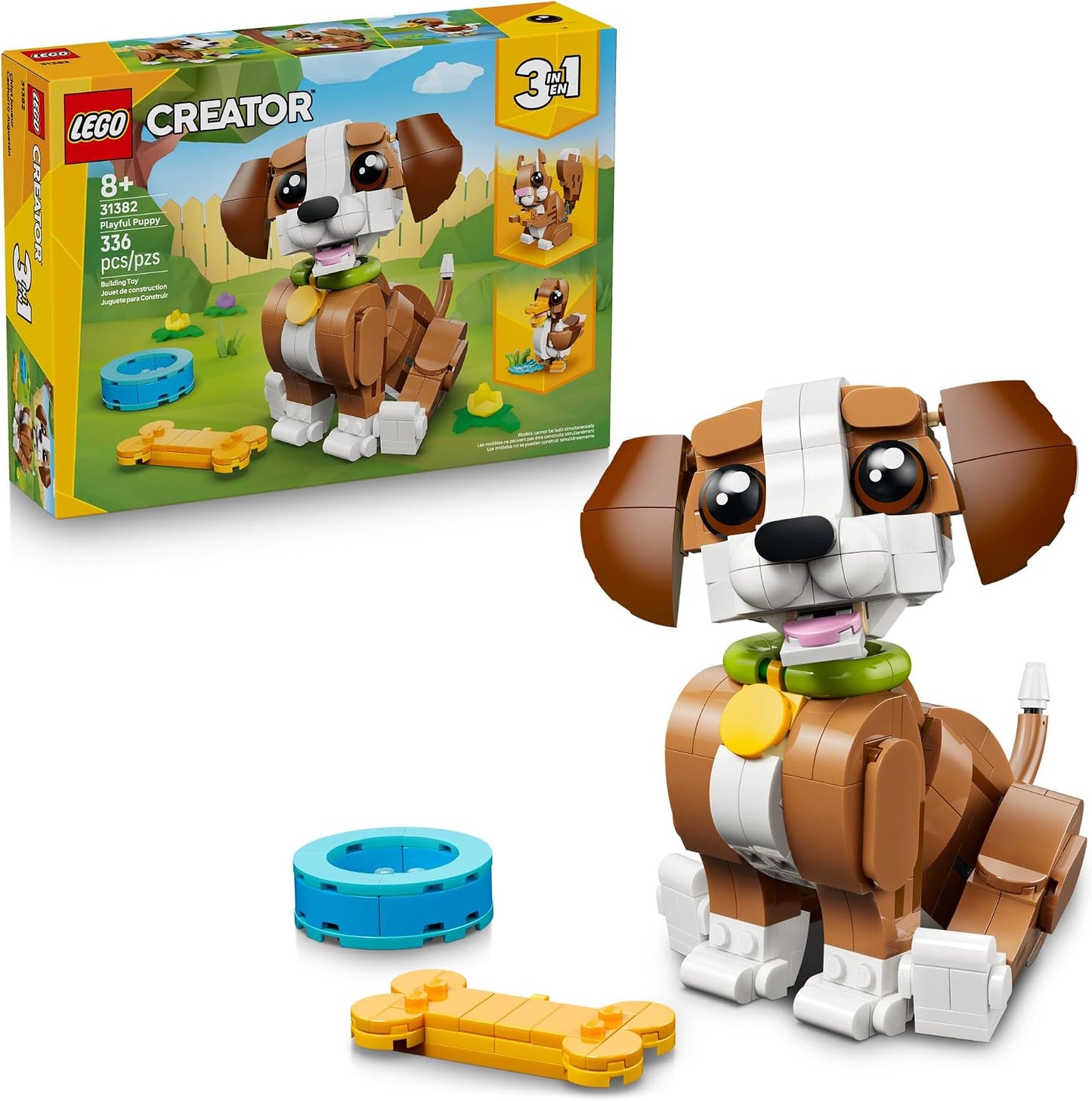 Hot LEGO Creator 3 in 1 Cute Animals: Playful Puppy Dog Building Toy - Bedroom Decor for Girls & Boys, Ages 8+ - Gift for Birthdays - Build a Dog, Squirrel, or Duck - 31382