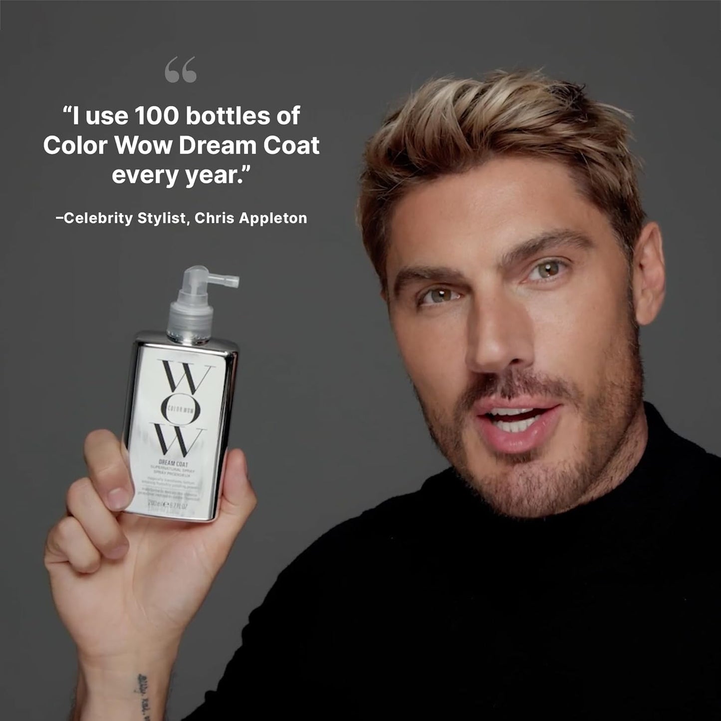 HotCOLOR WOW Dream Coat Supernatural Spray, Anti-Humidity Frizz Control and Heat Protectant for Glassy, Shiny Hair