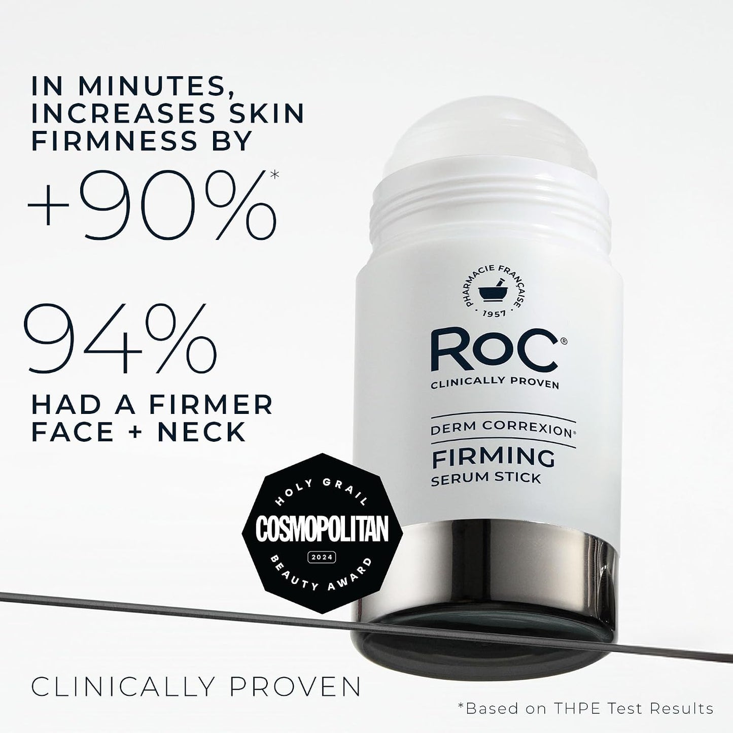 HotRoC Derm Correxion Retinol Firming Serum Stick with Antioxidants to Visibly Tighten and Firm Wrinkles and Laugh Lines For Men and Women + Retinol Eye Cream Packette, 1.0 oz (Packaging May Vary)