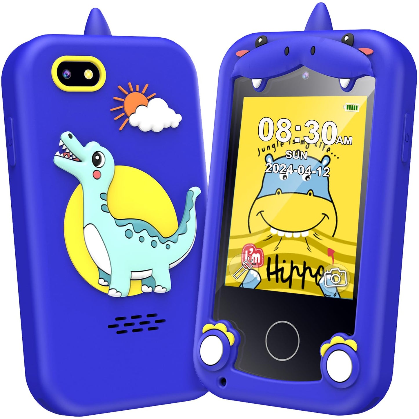 Hot Kids Smart Phone for Girls, Christmas Birthday Gifts for Girls Age 3-10 Kids Toys Cell Phone, 2.8" Touchscreen Toddler Learning Play Toy Phone with Dual Camera, Game, Music Player, 8GB Card Purple