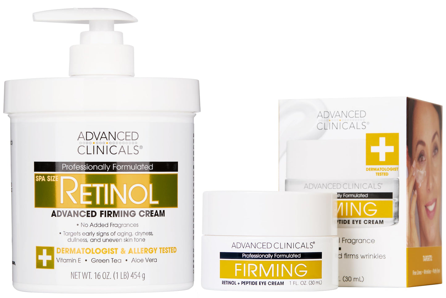 HotAdvanced Clinicals Retinol Body Lotion & Face Moisturizer | Visible Anti Aging Skin Care Retinol Body Cream For Women & Men Targets Look Of Fine Lines, Wrinkles, & Crepe Looking Dry Skin, 16 Ounce
