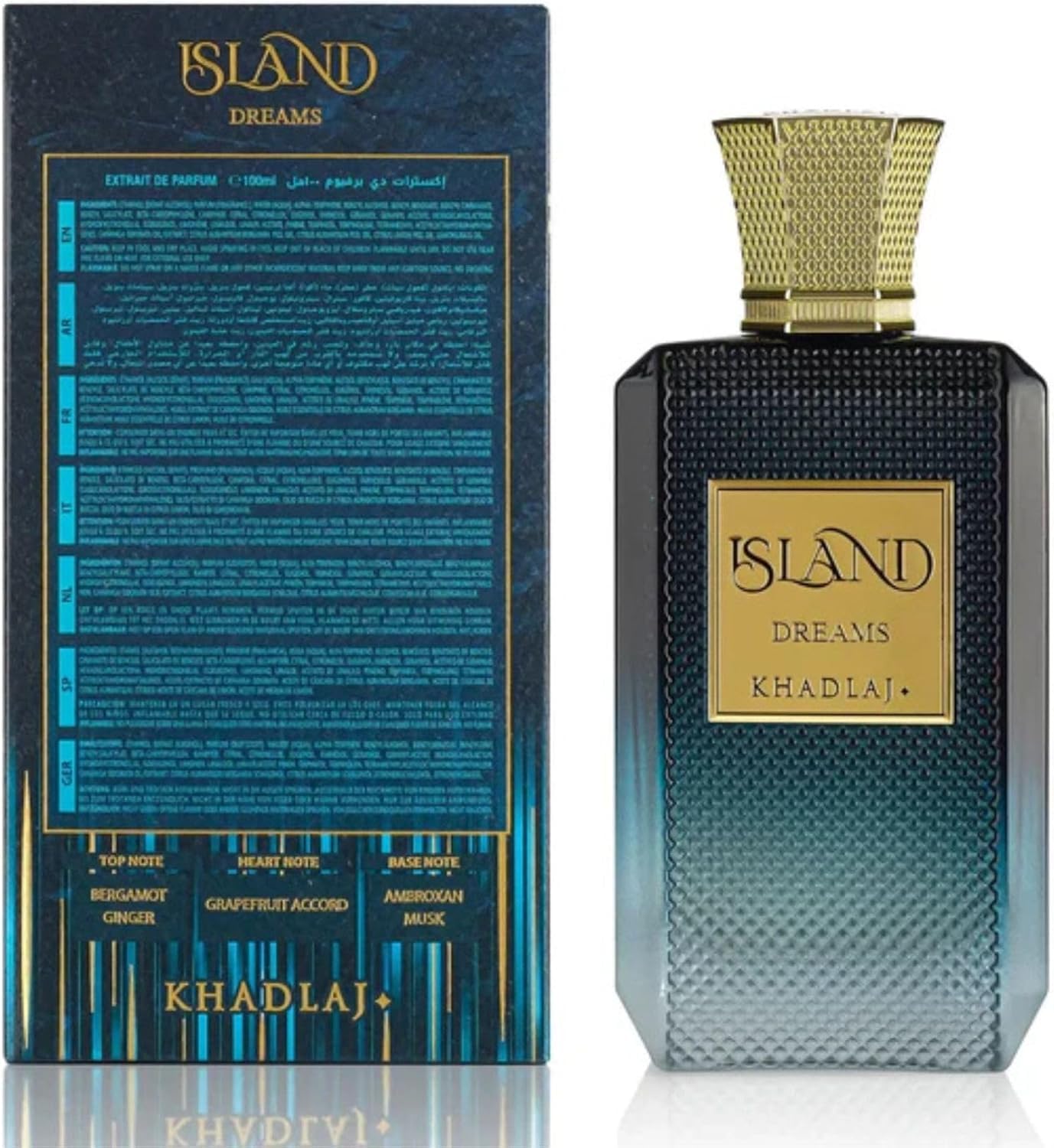 Hot Khadlaj Island Dreams – Fruity, Floral, Woody, Musky – Extrait de Parfum Long-Lasting Fragrance for Unisex, 3.4 Ounce