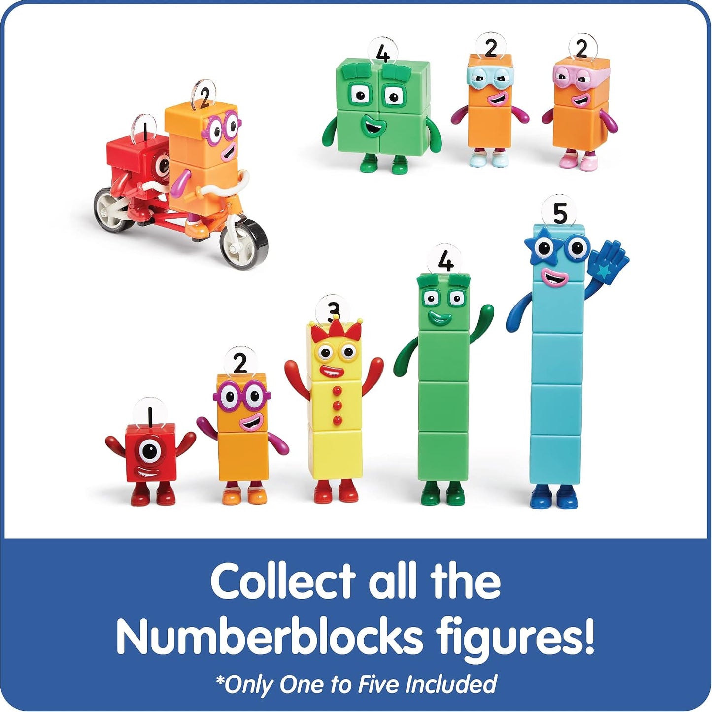 Hot hand2mind Numberblocks Friends One to Five, Action Figure Set, Toy Figures & Playsets, Small Figurines for Kids, Counting Blocks, Numbers for Toddlers, Math Toys, Kids Birthday Gifts