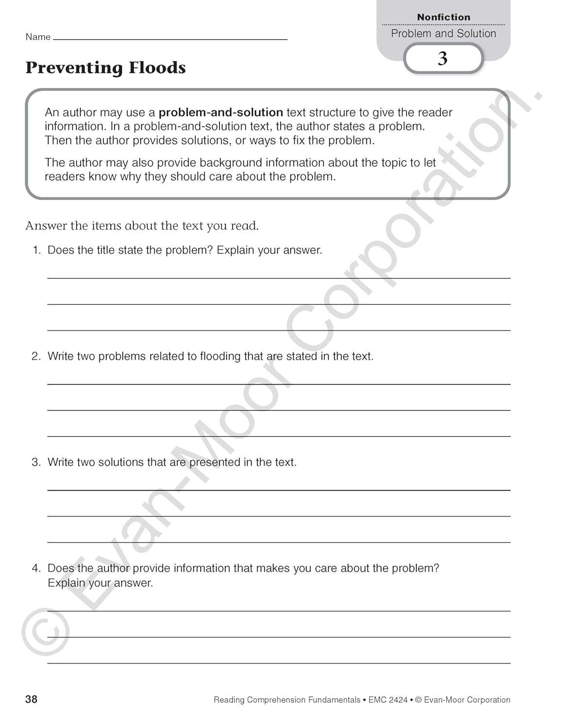 Hot Evan-Moor Reading Comprehension Fundamentals, Grade 4 Teacher's Edition - Supplemental Teaching Resource for Reading