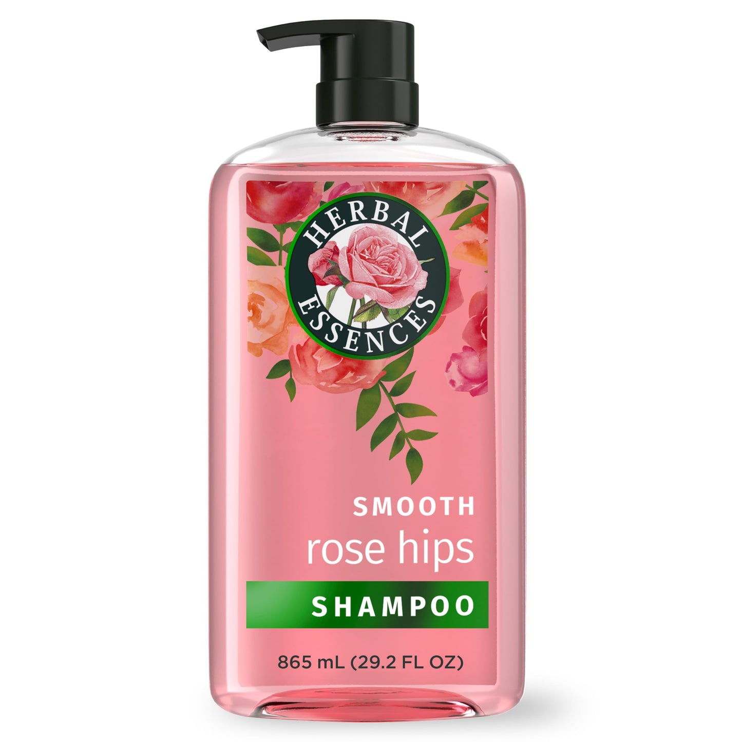 HotHerbal Essences Shampoo, Rose Hips + Passionfruit - Smooth Collection, Shiny Hair with Vitamin E & Jojoba, Safe for Color Treated Hair, Floral Scent, Cruelty-Free, Dermatologist-Tested, 29.2 Fl Oz