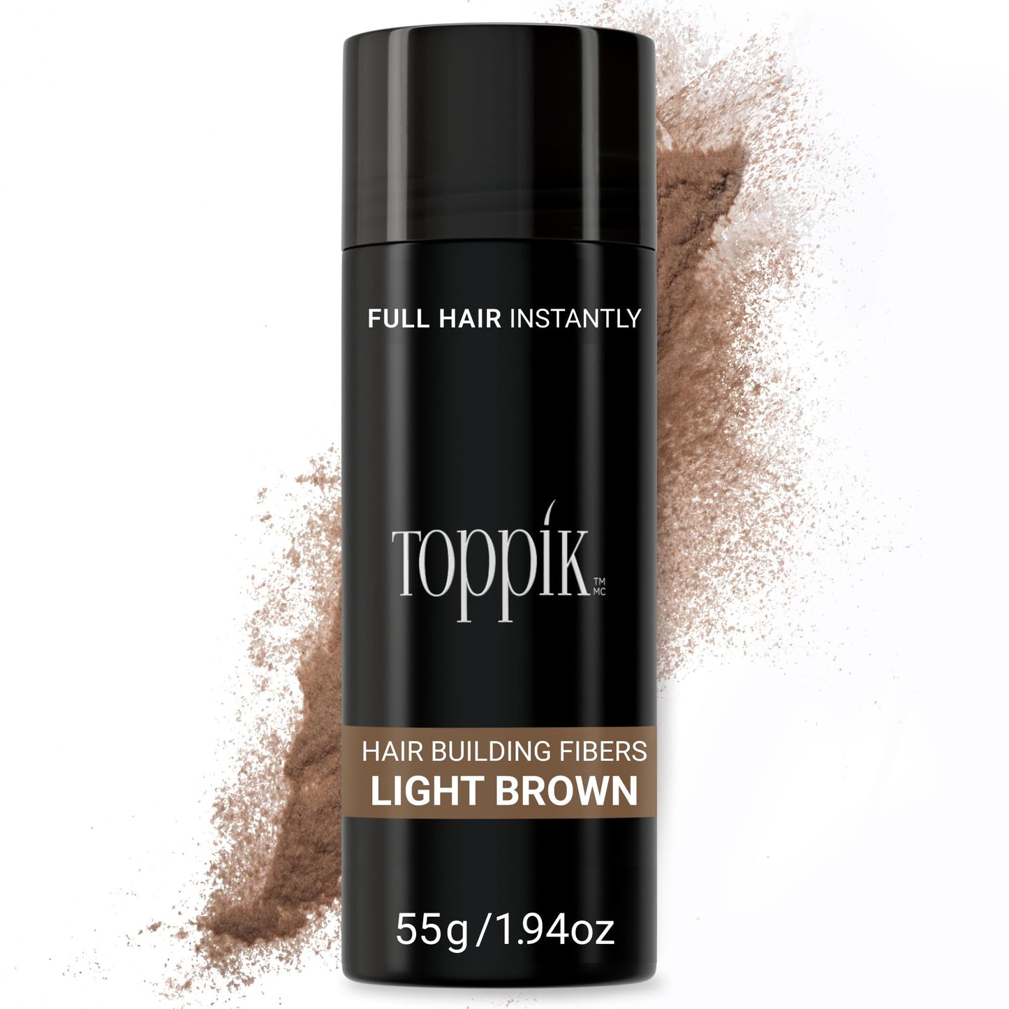 HotToppik Hair Building Fibers, Fill In Fine or Thinning Hair Instantly Thicker, Fuller Looking Hair 9 Shades,4 size options