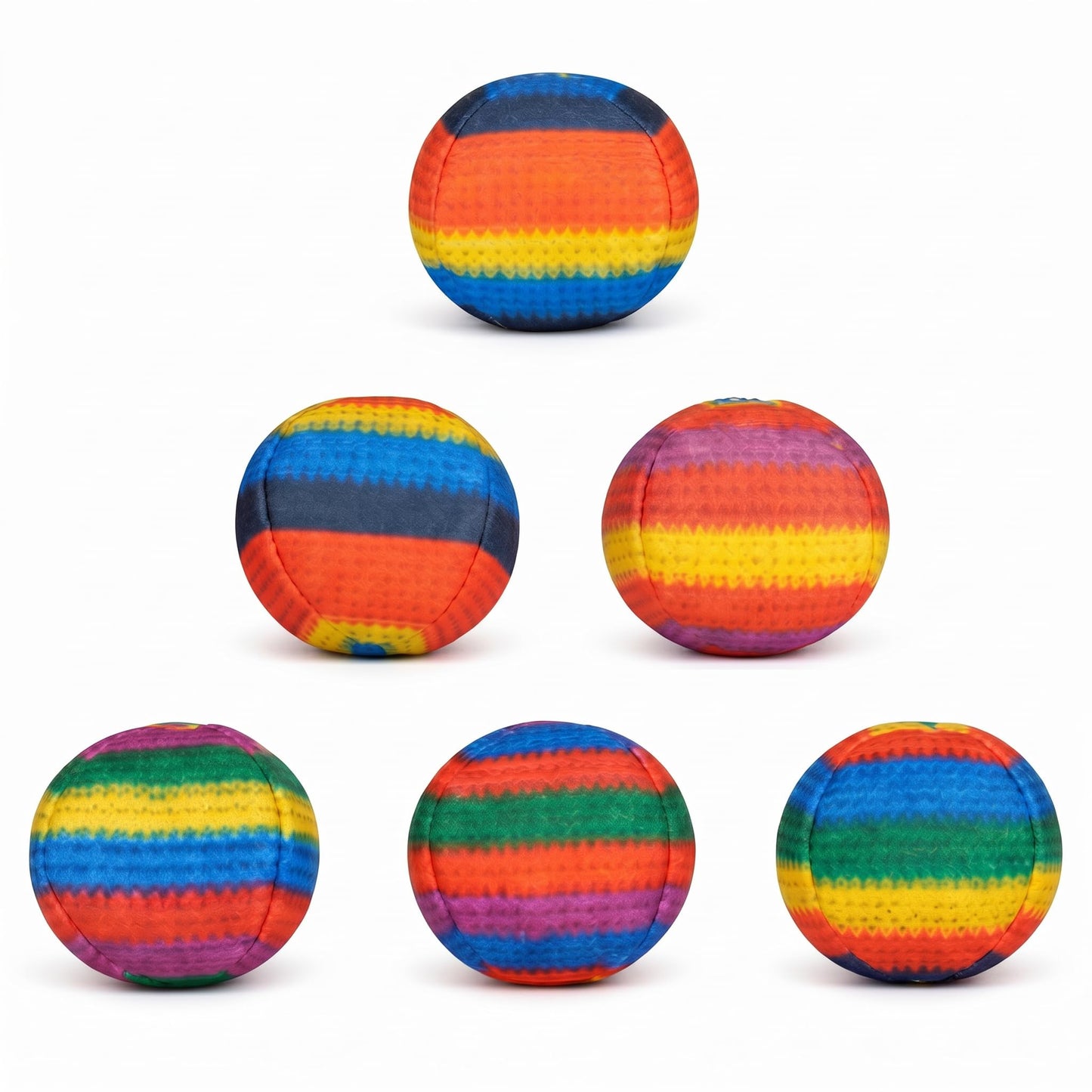 HotTICHA 6-Pack Hacky Footbag Sack Set – Soft Kick Sack Balls for Adults & Beginners – Durable Juggling & Outdoor Game – Portable Fun for Beach, Camping, Backyard & Summer Party