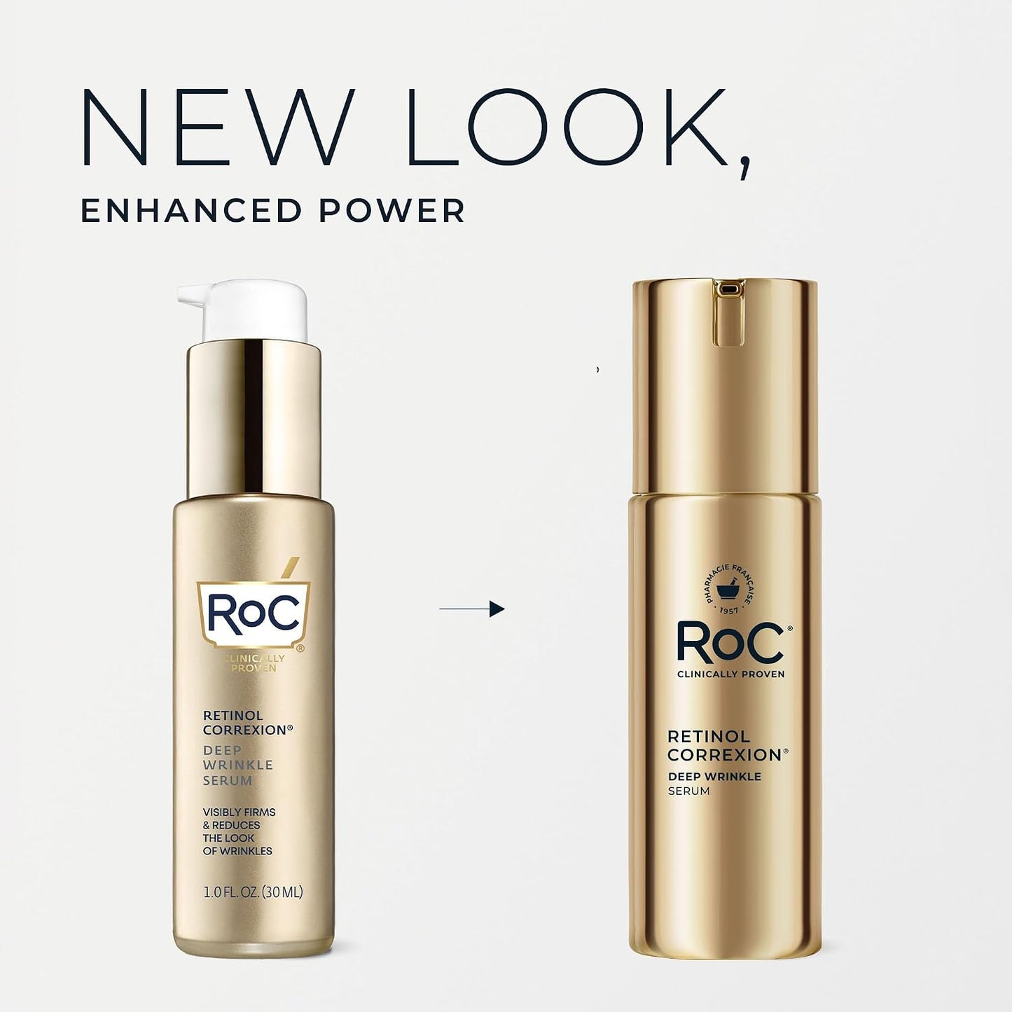 HotRoC Retinol Correxion Deep Wrinkle Retinol Face Serum with Ascorbic Acid, Anti-Aging Treatment for Fine Lines, Dark Spots, Post Acne Scars, 1 Oz (Packaging May Vary)