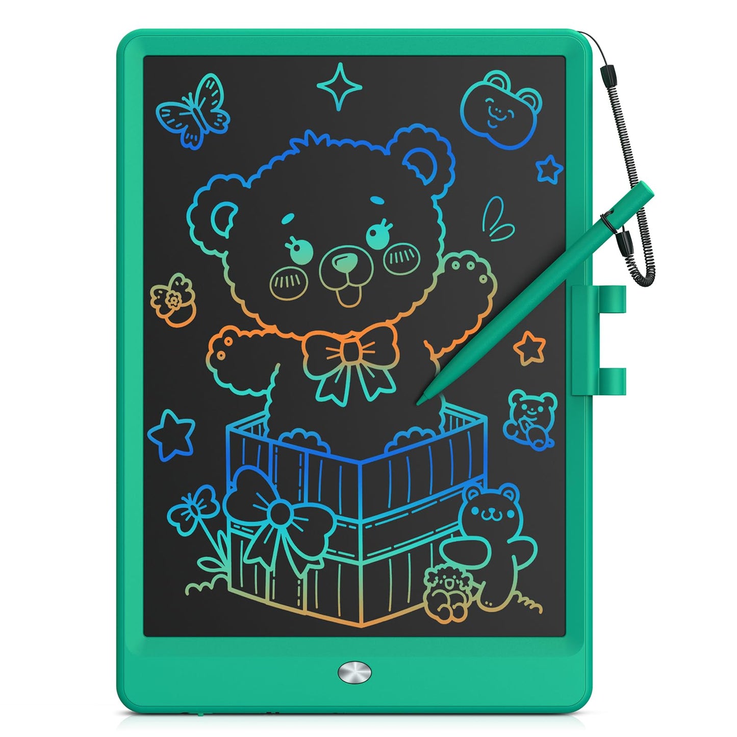 HotBravokids 10 Inch LCD Writing Tablet for 3-8 Year Olds - Electronic Drawing Pad and Doodle Board as Educational Birthday Gifts for Girls and Boys (Pink)