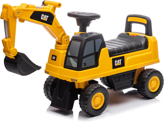 Hot Best Ride On Cars CAT Excavator Push Car – Licensed Caterpillar Ride-On Digger Toy for Kids with Rotating Bucket & Under-Seat Storage – Construction Vehicle for Toddlers