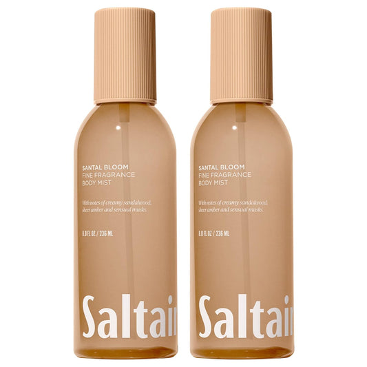 Hot Saltair Body Mist 2 Pack - Fine Fragrance, Lightweight Body Spray Mist with Santal Bloom Scent. Long Lasting Perfume Mist. 2x 8oz Bottles