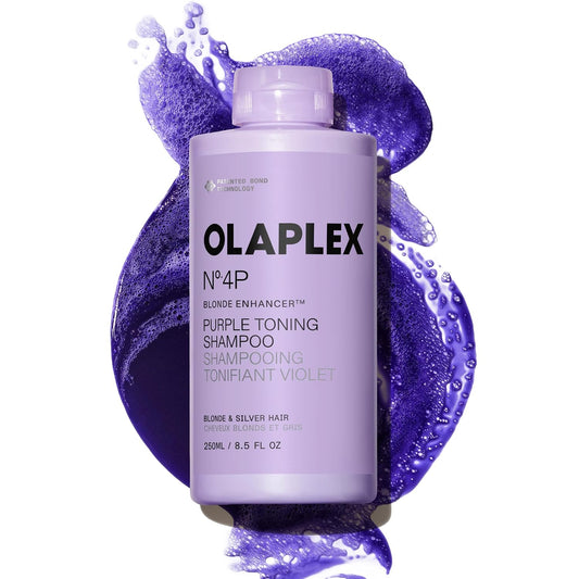 HotOlaplex Nº.4P Blonde Enhancer Purple Toning Shampoo: Neutralizes Brassiness & Strengthen | Repairs Damages & Hydrates Hair | For Coily, Curly, Straight, and Wavy, 250 mL / 8.5 Fl. Oz.