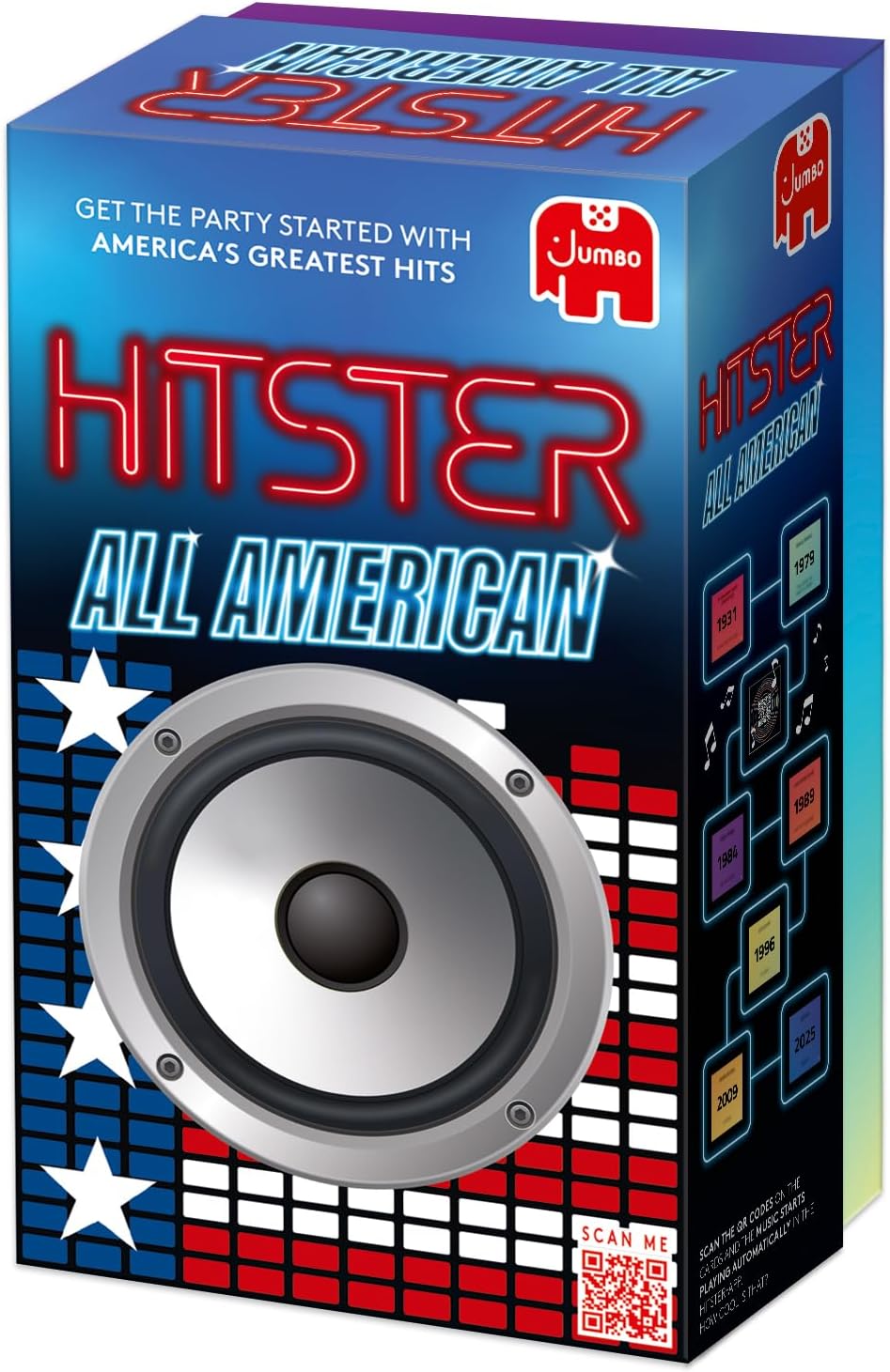 HotJumbo Hitster - All American, Fun Music Quiz Card Game, 2-10 Players - 300 Best American Music Hits - Great for Adult and Family Game Nights (US Edition)