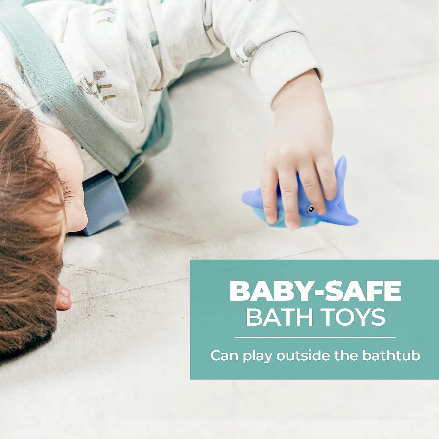 HotHely Cancy Infant Bath Toys for 18 Months - No Hole Animal Bathtub Toys, Baby Bath Tub Toys