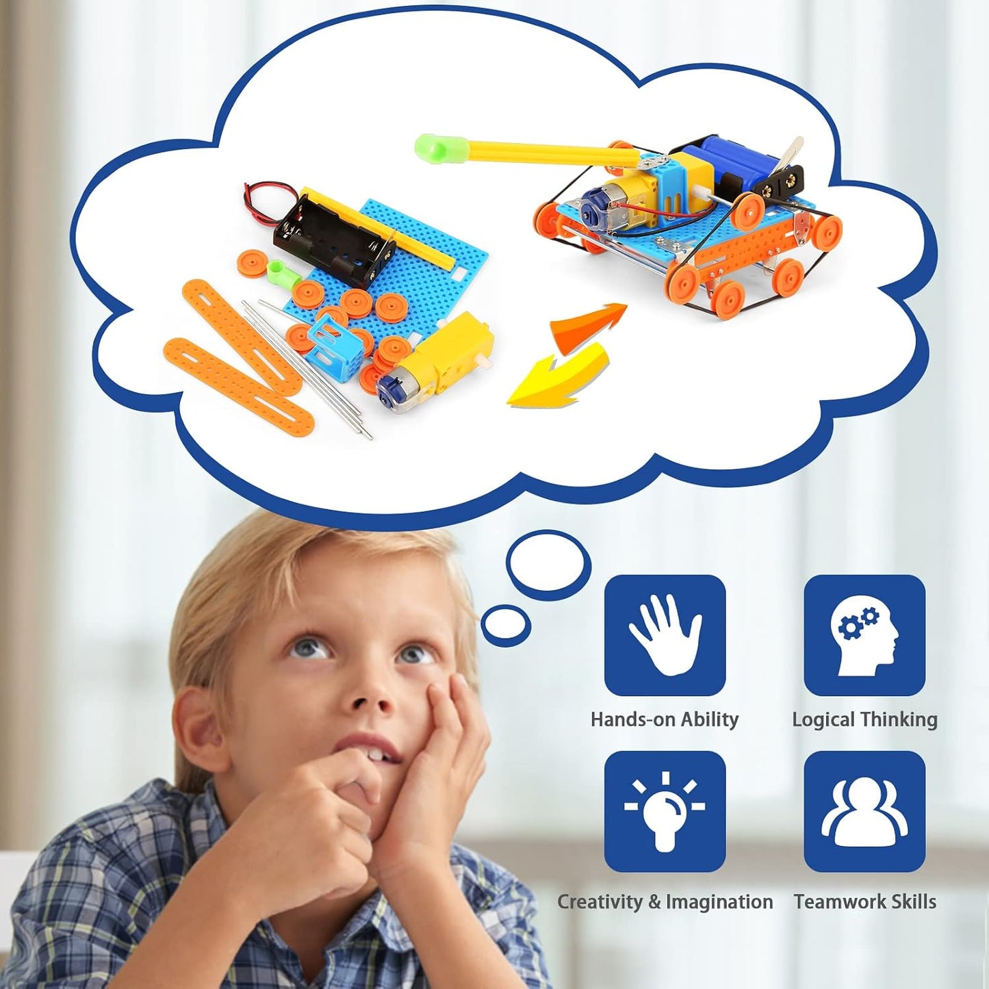 HotSTEM Kits for Kids Craft 8-12, STEM Toy 6 7 8 9 Year Old Boy Birthday Gift | Science Kits for Kids 8-12 6-8 8-10, Boys Gifts Toys Crafts 6+ 7+ yr, Robotics Activities Robot Building Age 10 11 12 13 14