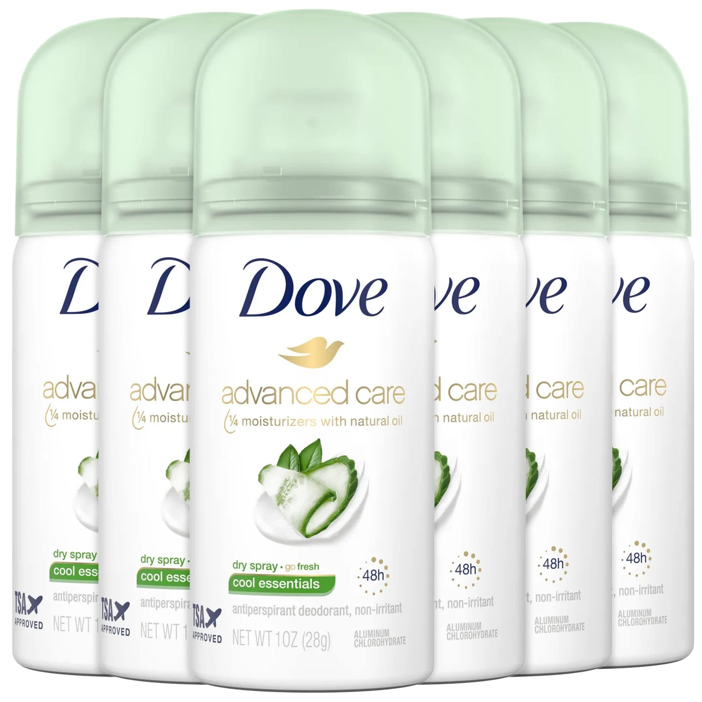 HotDove Advanced Care Antiperspirant Deodorant Dry Spray Cool Essentials 3 Count for Helping Your Skin Barrier Repair After Shaving with Pro Ceramide Technology 3.8 oz
